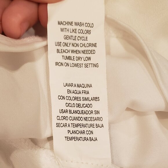 Sequin Hearts White Asymmetrical Dress with Blue Embroidery Small - Picture 11 of 11